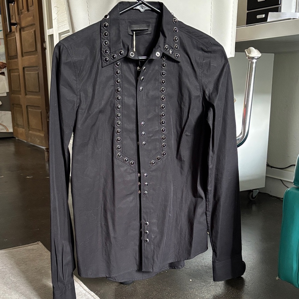 Diesel Black Gold Button Down Shirt - Black